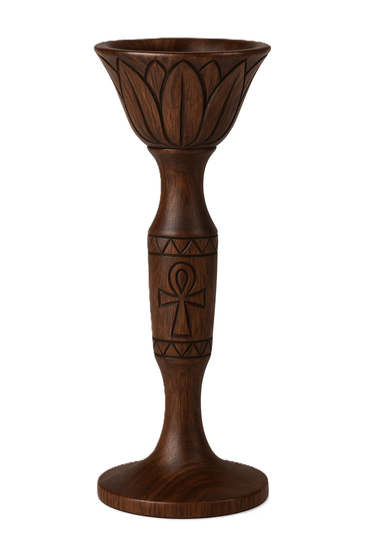 Midnight Lotus Ebony Candle Holder