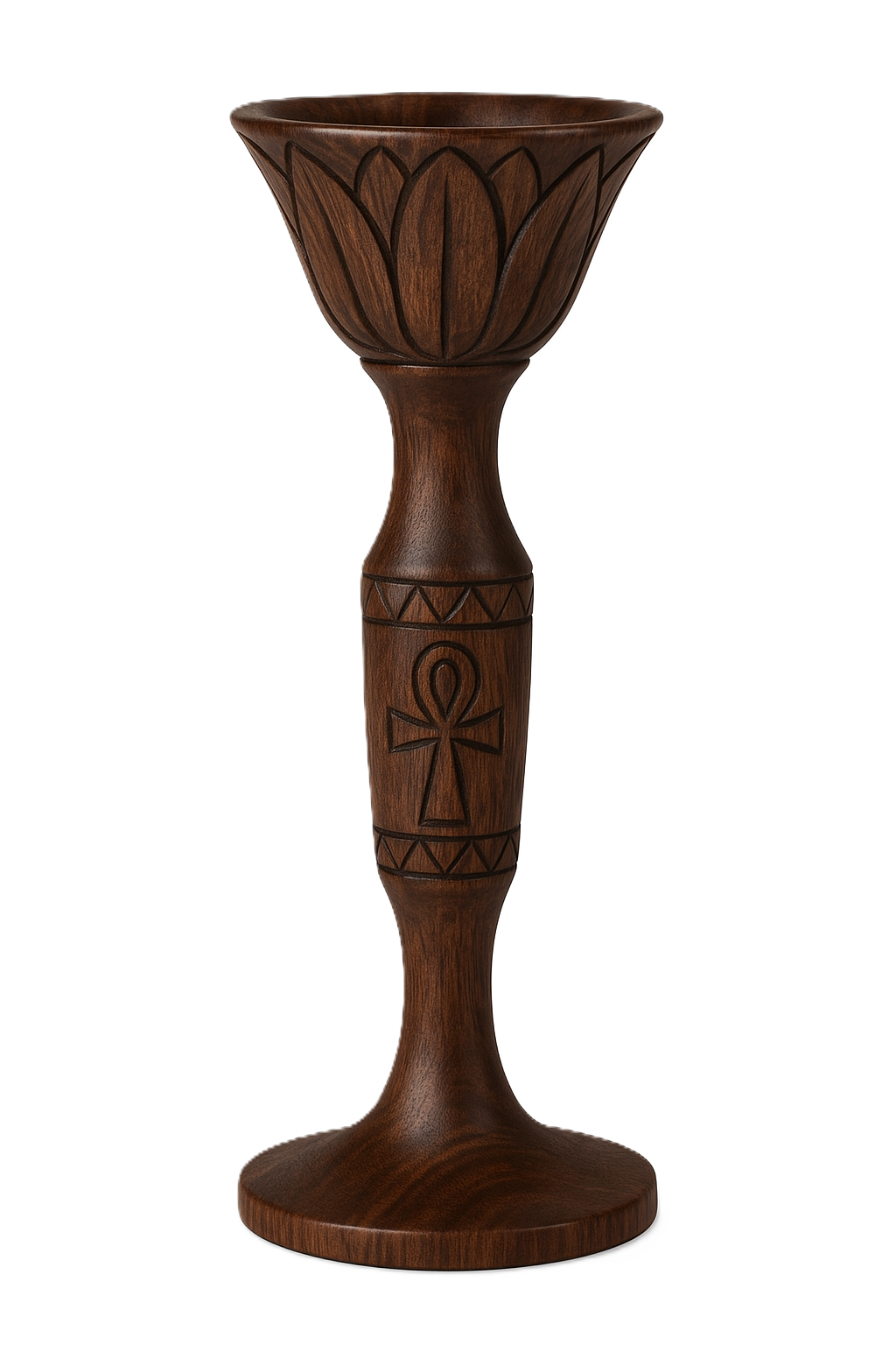 Midnight Lotus Ebony Candle Holder